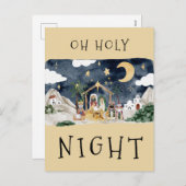 Afro-Amerikaanse Geboorte Kerstmis Kaart (Voorkant / Achterkant)