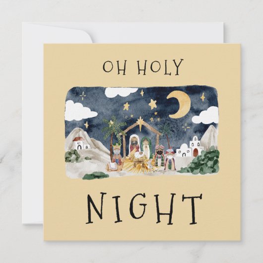 Afro-Amerikaanse Geboorte Kerstmis Kaart (Voorkant)