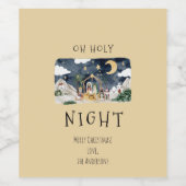 Afro-Amerikaanse Geboorte Kerstmis Wijn Etiket (Enkel label)