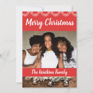 Afro-Amerikaanse gezinsportret kerstkaart