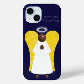 Afro-Amerikaanse Guardian Angel iPhone Case (Achterkant)