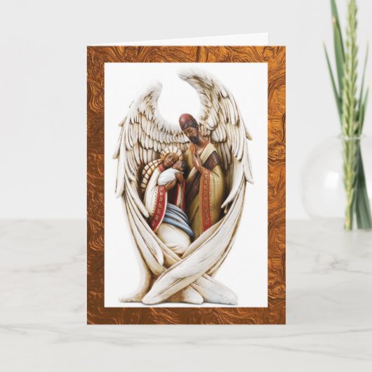 Afro-Amerikaanse Heilige Familie Kerst Kaart (Voorkant)