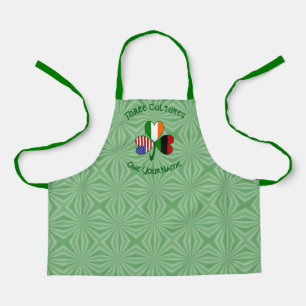 Afro-Amerikaanse Ierse Shamrock Vlag Gepersonalise Schort