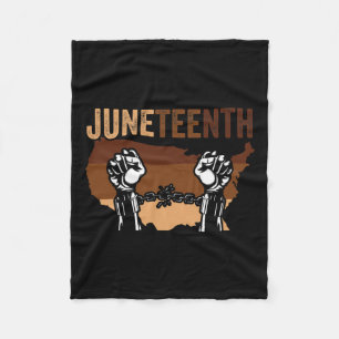 Afro-Amerikaanse Juneteenth Afrikaanse Zwarte Gesc Fleece Deken