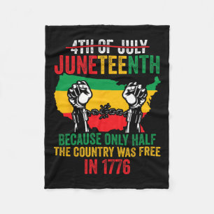 Afro-Amerikaanse Juneteenth Black Geschiedenis Maa Fleece Deken