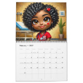 Afro-Amerikaanse kalender CHIBI medisch personeel (Feb 2027)
