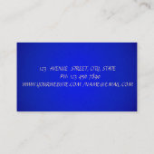 Afro-Amerikaanse kapper Glitter Druppelt Blauw Visitekaartje (Achterkant)