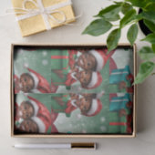 Afro-Amerikaanse Kerst Elf Tissuepapier (Geschenk)