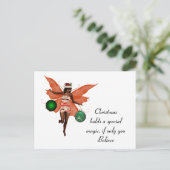 Afro-Amerikaanse Kerst Fairy Briefkaart (Staand voorkant)