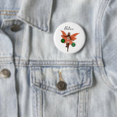 Afro-Amerikaanse Kerst Fairy Pin Button (In situ)