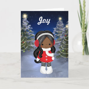 Afro-Amerikaanse kerst wenskaart Kaart