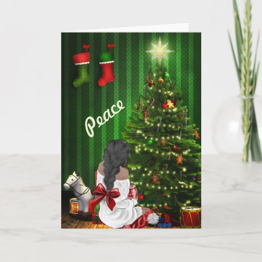 Afro-Amerikaanse kerstkaart Kaart (Voorkant)