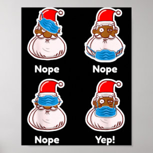 Afro-Amerikaanse kerstman bijpassende kerst-Pa Poster