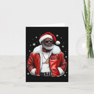 Afro-Amerikaanse Kerstman Cool Black Afro K Kaart