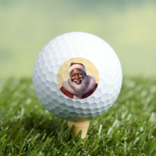 Afro-Amerikaanse kerstman Jolly Santa Claus Golfballen