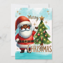 Afro-Amerikaanse kerstman Kaart