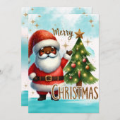 Afro-Amerikaanse kerstman Kaart (Voorkant / Achterkant)