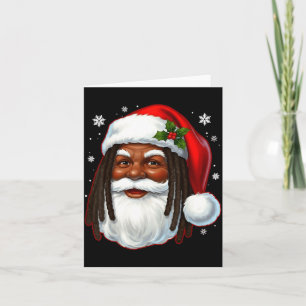 Afro-Amerikaanse Kerstman Kerst Cool Zwarte Kerstm Kaart