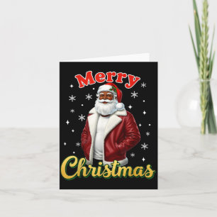Afro-Amerikaanse Kerstman Kerst Cool Zwarte Kerstm Kaart