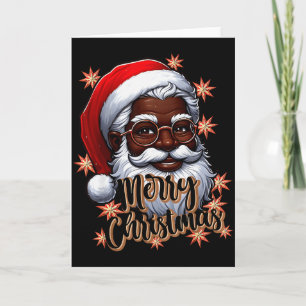 Afro-Amerikaanse Kerstman Kerst Pijama Zwart Kerst Kaart