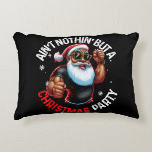 Afro-Amerikaanse kerstman kerst pyjama Accent Kussen