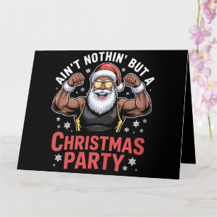 Afro-Amerikaanse kerstman kerst pyjama Kaart
