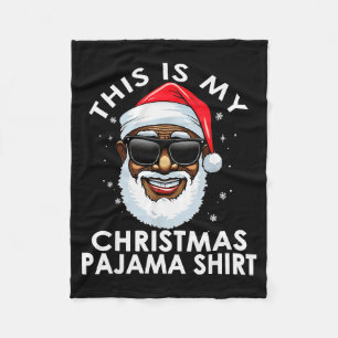 Afro-Amerikaanse kerstman kerst pyjama shirt Fleece Deken