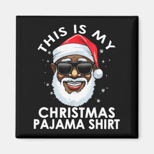 Afro-Amerikaanse kerstman kerst pyjama shirt Magneet