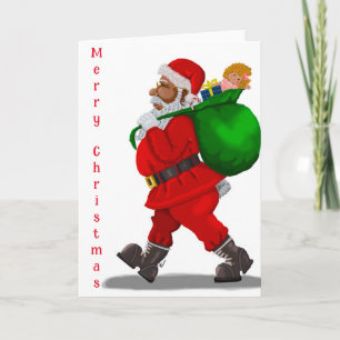 Afro-Amerikaanse kerstman kerst wenskaart Kaart