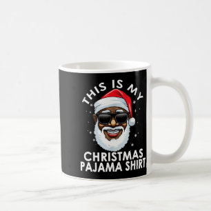 Afro-Amerikaanse kerstman Kerstmis Pyjama Shirt Koffiemok