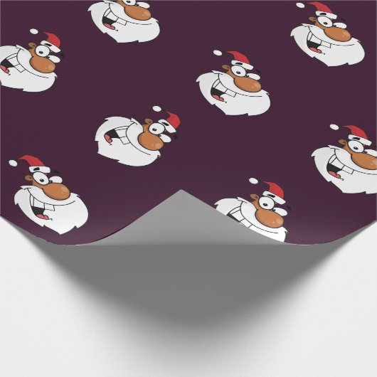 Afro-Amerikaanse Kerstman maakt stoute lijst Cadeaupapier (Hoek)