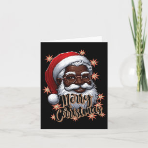 Afro-Amerikaanse Kerstman Pyjama Black X-ma Kaart