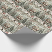 Afro-Amerikaanse kerstman vrolijk kerstfeest Cadeaupapier (Hoek)