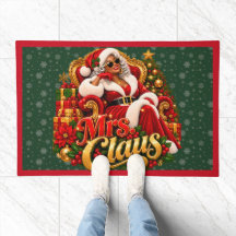 Afro-Amerikaanse Kerstmatten Mevrouw Claus