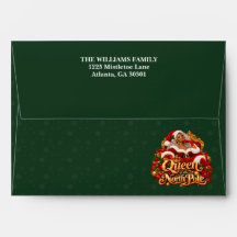 Afro-Amerikaanse Kerstmis Envelope Mevrouw Claus