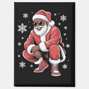Afro-Amerikaanse Kerstmis Pyjama Kerstmis Afro Ker Magneet