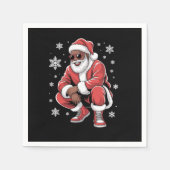 Afro-Amerikaanse Kerstmis Pyjama Kerstmis Afro Ker Servet (Voorkant)