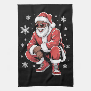 Afro-Amerikaanse Kerstmis Pyjama Kerstmis Afro Ker Theedoek