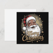 Afro-Amerikaanse Kerstmis Pyjama Sinterklaas  Feestdagenkaart (Voorkant / Achterkant)
