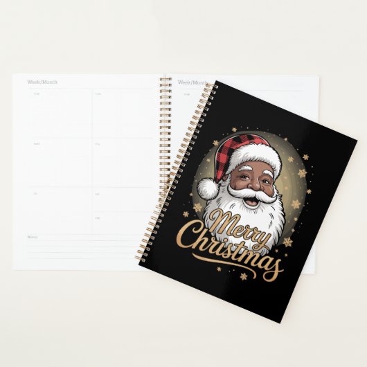 Afro-Amerikaanse kerstpyjama's Sinterklaas Planner (Display)