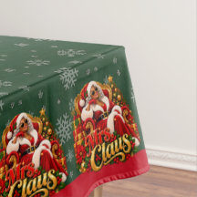Afro-Amerikaanse Kersttafelkleed Mevrouw Claus