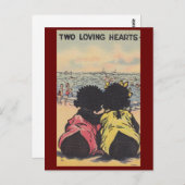 Afro-Amerikaanse Kinderen Strand Valentijn Briefkaart (Voorkant / Achterkant)