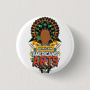 Afro-Amerikaanse Kunst Ronde Button 3,2 Cm