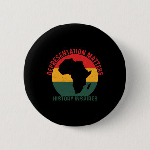Afro-Amerikaanse Landelijke Viering Zwarte Geschie Ronde Button 5,7 Cm