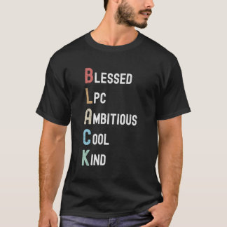 Afro-Amerikaanse LPC Therapeut Zwart Acroniem T-shirt