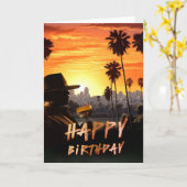 Afro-Amerikaanse Mannen Verjaardag Kaart (Gele Bloem)