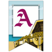 Afro-Amerikaanse meisje piraat verjaardag Bunting  Vlaggetjes (Derde vlag)