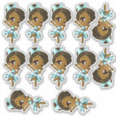 Afro-Amerikaanse meisjes Sticker (Voorkant)