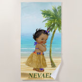 Afro-Amerikaanse meisjes strandlaken (Voorkant)