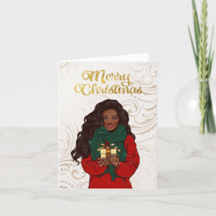 Afro-Amerikaanse Merry Christmas Kaart